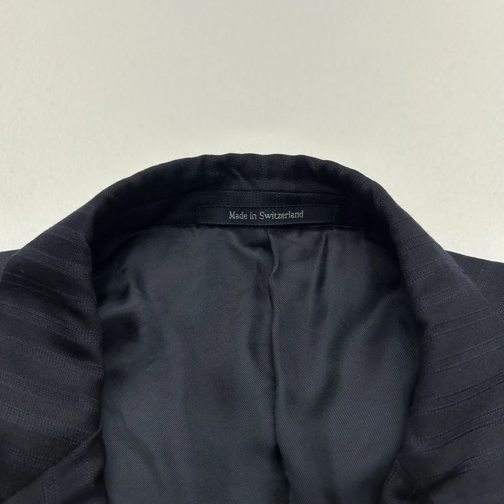 Ermenegildo Zegna Sport Coat Navy Striped Trofeo Wool 3 Button Blazer‎ 48R 58EU